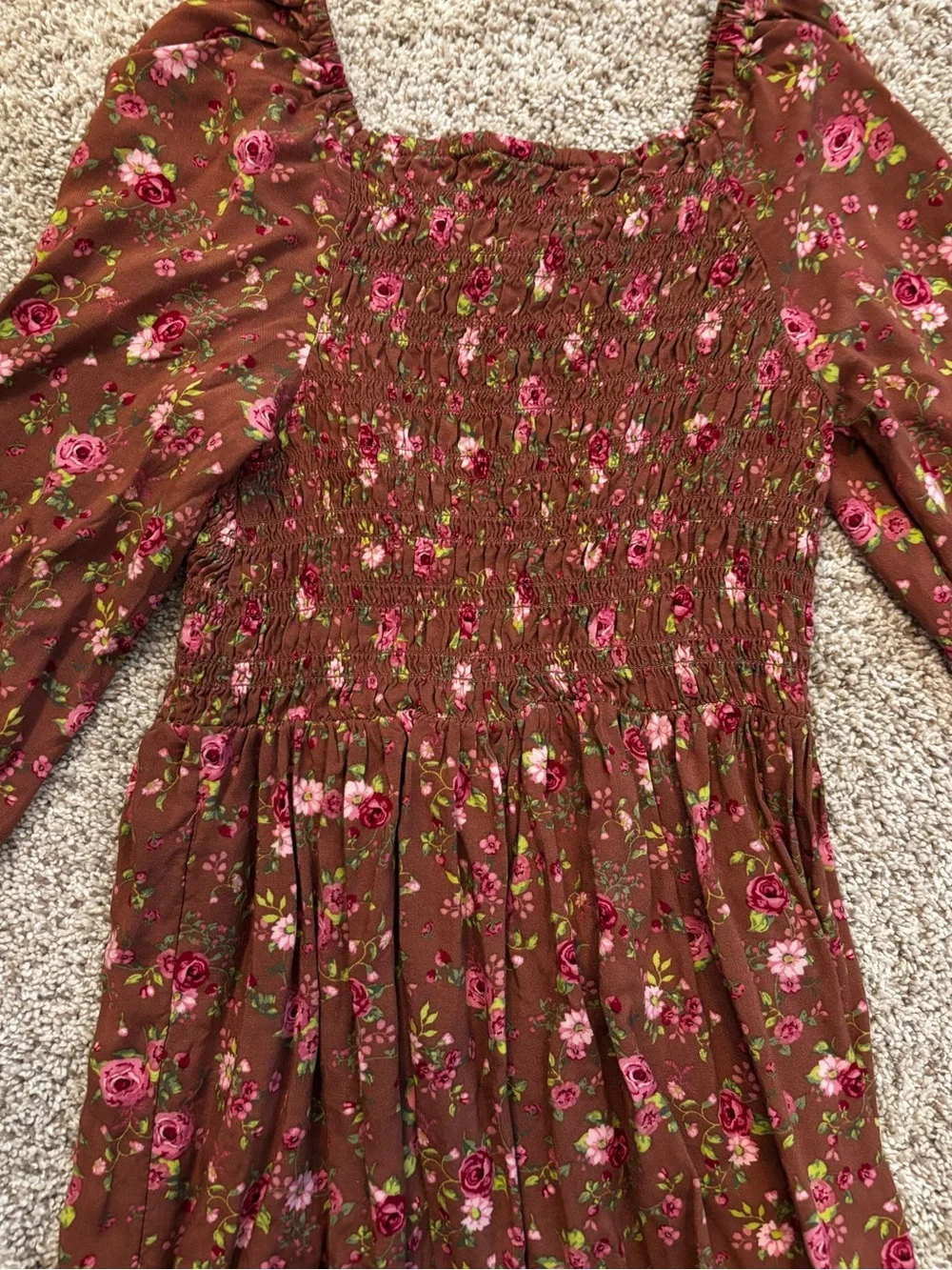 CHILDREN’S PLACE Floral Smocked dress. Size M.